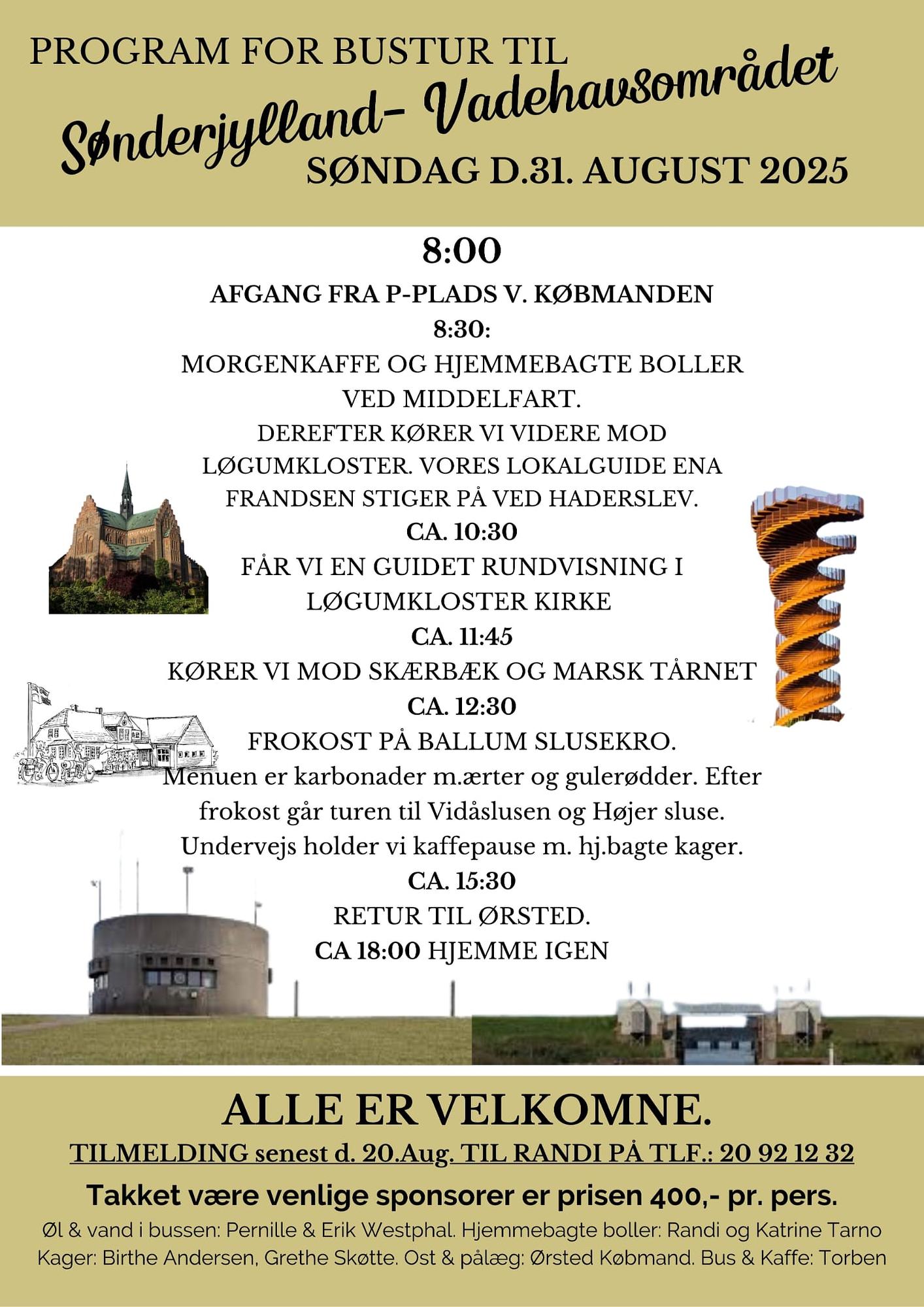 Programmet for bustur 2025