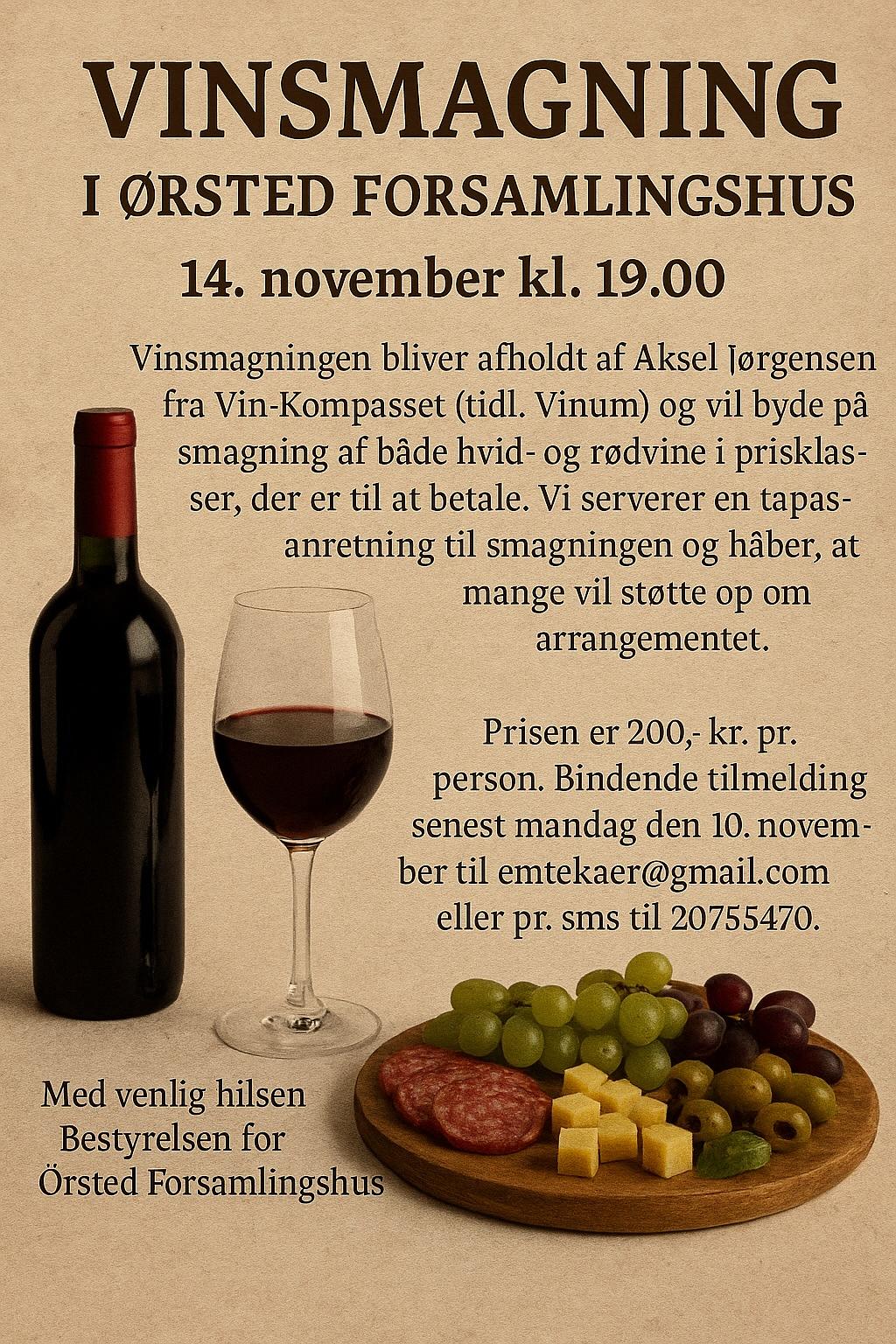 Invitation til vinsmagning