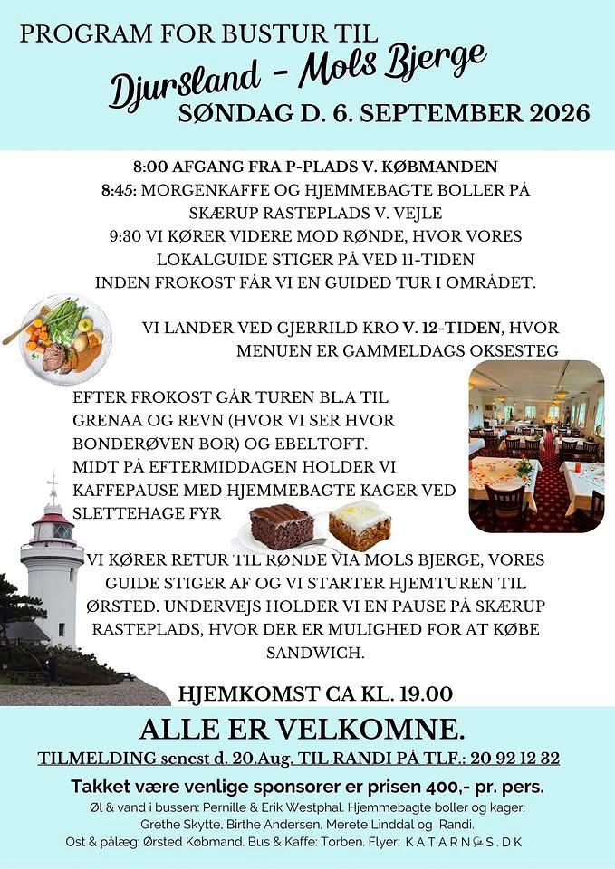Det fulde program for årets bustur.