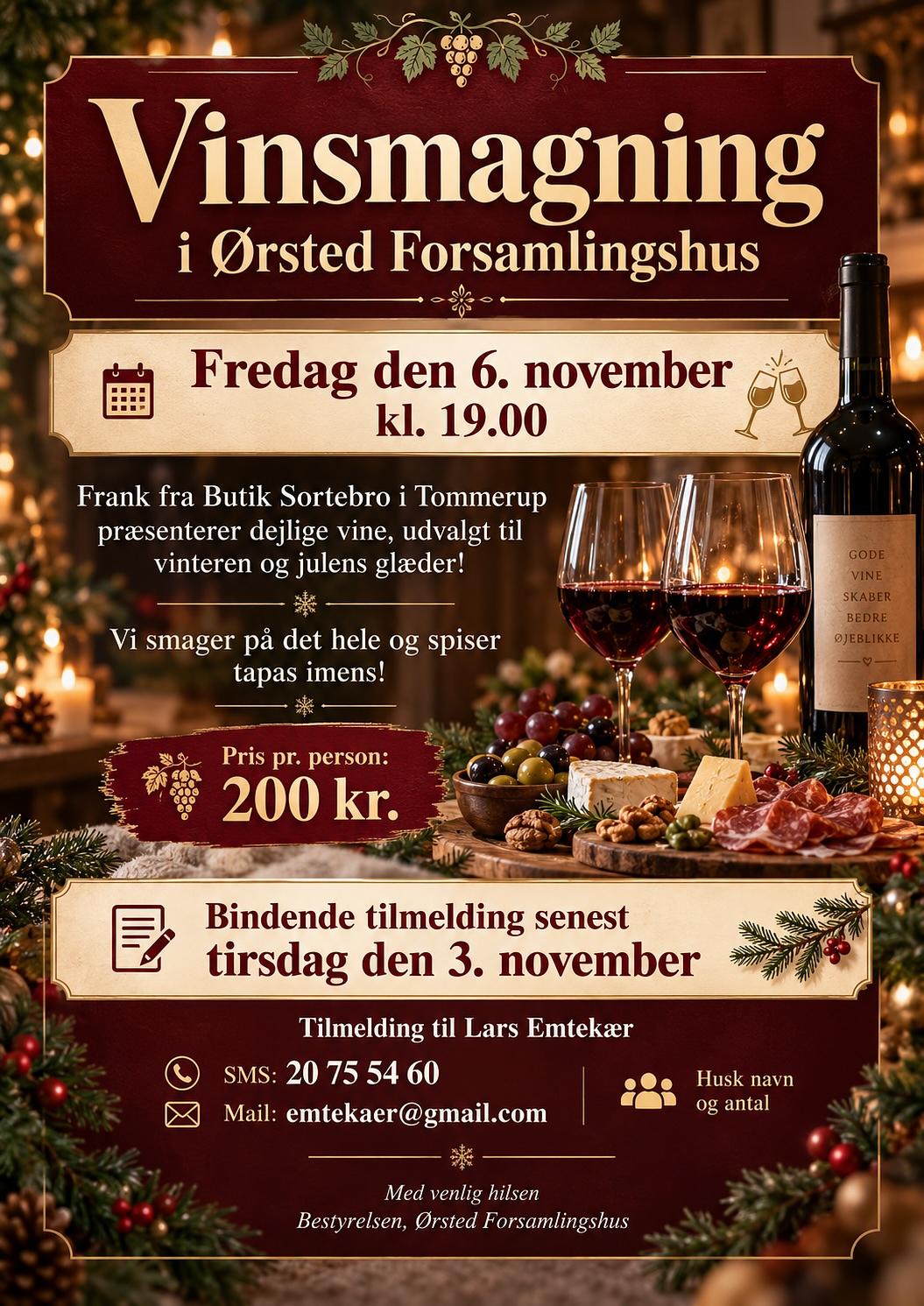 Invitation til vinsmagning 2026